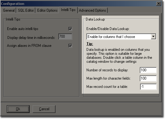 DataLookup Configuration