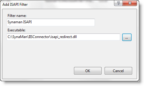Point IIS to IISConnector In SynaMan Install Directory