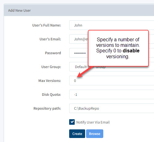 backup and sync settings limititing