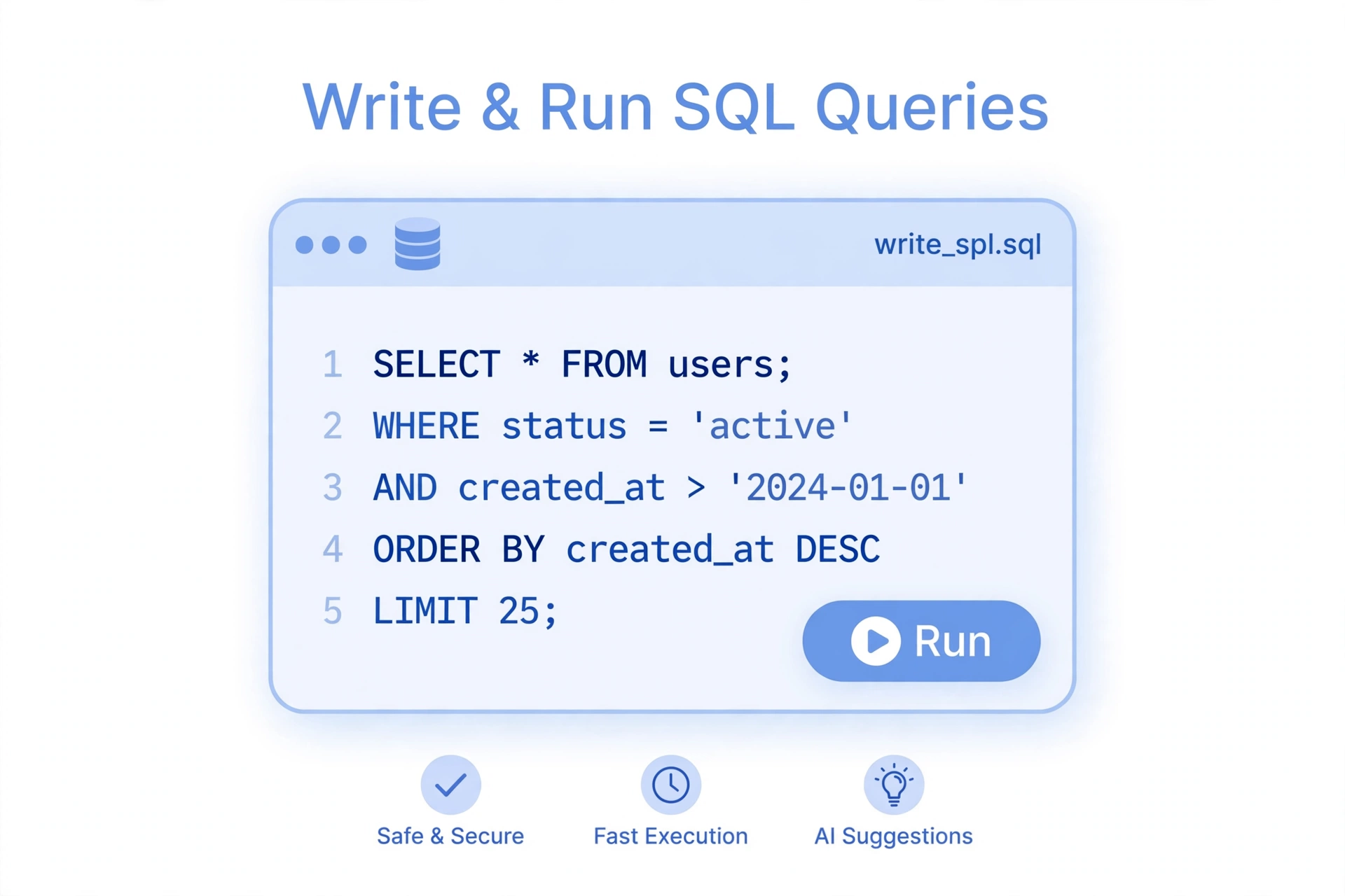 Write and Run SQL