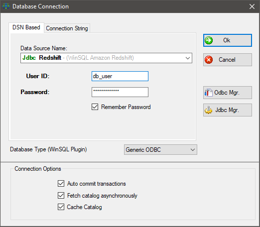 WinSQL connect to Redshift